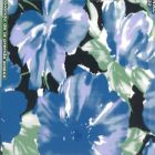 Shiffon Yoryu Estampado Flor Mediana Azul Rey