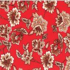 Shiffon Strech Estampado Flor Chica Rojo