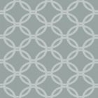 Decoracion Ahulado Estampada Circulos Gris Oxford