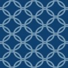 Decoracion Ahulado Estampada Circulos Azul Marino