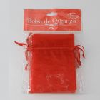 Bolsa de Organza Parisina Rojo 9 x 12 cm