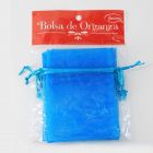 Bolsa de Organza Parisina Turquesa 9 x 12 cm