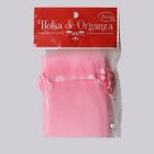 Bolsa de Organza Parisina Rosa 12.5 x 15 cm