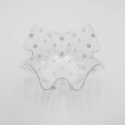 Recipiente de Plástico Blanco / Puntos 26 x 26 x 15.5 cm