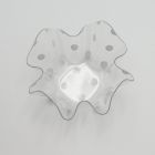 Recipiente de Plástico Blanco / Puntos 13 x 13 x 7 cm
