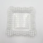 Recipiente de Plástico Blanco / Cuadricula 22.5 x 22.5 x 4.7 cm