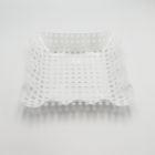 Recipiente de Plástico Blanco / Cuadros 22.5 x 22.5 x 4.7 cm