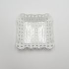 Recipiente de Plástico Blanco / Cuadros 13.7 x 13.7 x 3 cm
