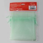 Bolsa de Organza Parisina Verde Aqua 12.5 x 15 cm