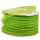 Listón de Organza Satín Liso Verde Manzana #1