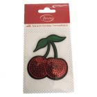 Aplicación Bordada con Lentejuelas Parisina Cerezas