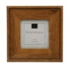 Portarretrato Decorativo Mini Imitación Madera Natural 8.9 x 8.9 cm Mod.F453719R553-3.5