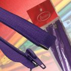 Paq. Cierre de Nylon Separable Morado 50 cm