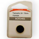 Botones en Cajita 15 mm Negro Mod.0122402