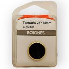Botones en Cajita 18 mm Negro Mod.0122802