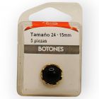 Botones en Cajita 15 mm Negro Mod.0422402