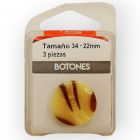 Botones en Cajita 22 mm Crema Mod.1293446