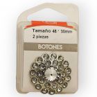 Botones en Cajita 30 mm Plata-Diamante  Mod.1433082B
