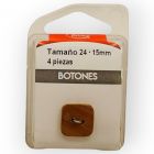 Botones en Cajita 15 mm Madera Natural Mod.1532428