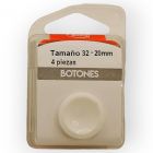 Botones en Cajita 20 mm Blanco Mod.1633201