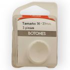 Botones en Cajita 23 mm Blanco Mod.1633601