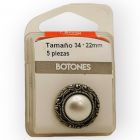 Botones en Cajita 22 mm Plata Mod.2113482