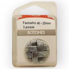 Botones en Cajita 25 mm Plata Mod.3324082