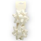 Moño para Regalo c/ adhesivo 4" Estrella Blanco