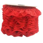 Encaje Valenciano Plisado #2 G165418 Rojo 4.5 Cm