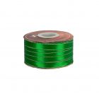 Listón Satinado Con Orilla Metálica Plata-Verde Bandera #3