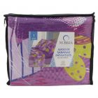 Juego De Sabanas Infantiles Estampadas Microfibra Corazón Morado individual