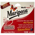 Colorante para telas Mariposa Multifibra Rojo No.104 de 28 g