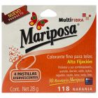 Colorante para telas Mariposa Multifibra Naranja No.118 de 28 g