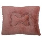 Cama para Mascota Rectangular Pelo Largo Chica Rosa