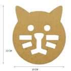 Figuras De Mdf Natural Gato Ch