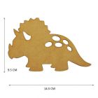 Figuras De Mdf Natural Dino Triceratops Ch