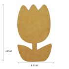 Figuras De Mdf Natural Flor Tulipán Ch