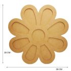 Figuras De Mdf Natural Flor Margarita Geometrico Gde