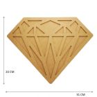 Figuras De Mdf Natural Diamante Geometrico Gde