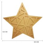 Figuras De Mdf Natural Estrella Geometrico Gde