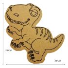Figuras De Mdf Natural Dino Rex Med