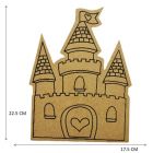 Figuras De Mdf Natural Castillo Med