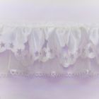 Organza Plisada Con Liston 2406 Or-150 Blanco