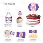 Kit Mesa De Dulces Soy Niña Oso Carriola Morado