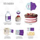 Kit Mesa De Dulces Primera Comunión Morado