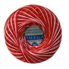 Hilo Crochet #20 color Matizado Rojo Caja de 12 pzs