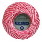 Hilo Crochet #20 color Matizado Rosa Caja de 12 pzs