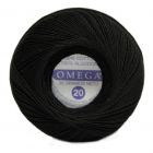 Hilo Crochet #20 color Negro Caja de 12 pzs