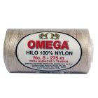 Hilo Nylon #5 color Beige Paquete de 6 pzs