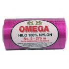 Hilo Nylon #5 color Rosa Mexicano Paquete de 6 pzs